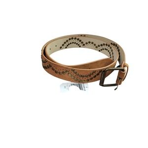 Torrid Womens Brown‎ Faux Suede NEW Studded Western Belt - Size 00/0